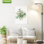 Dimmable Floor Lamp, 1000 Lumens LED Edison Bulb Included, Arc Floor Lamps for Living Room Modern Standing Lamp with Linen Shade, Tall Lamp for Bedroom Office Dining Room