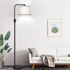 Dimmable Floor Lamp, 1000 Lumens LED Edison Bulb Included, Arc Floor Lamps for Living Room Modern Standing Lamp with Linen Shade, Tall Lamp for Bedroom Office Dining Room