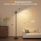 LED Corner Floor Lamp, 360°Rotating Head, Super Bright 1800LM Dimmable Minimalist Floor Lamps with Remote Control,3000K-6000K Modern Corner Light,67" Tall Standing Lamp